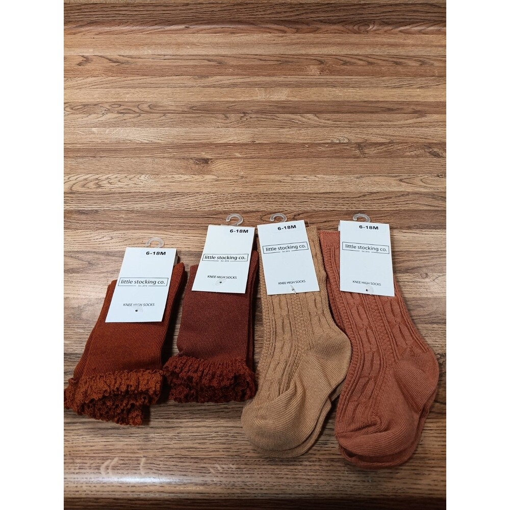 Little Stocking Co Girls Knee High Socks Lot Size 6-18M